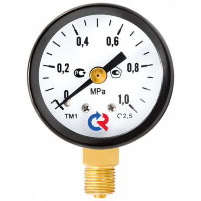 Манометр РОСМА ТМ-110Р.00 (0...2,5 МПа) Дкорп=40мм кл. 2,5 G1/8" общетехнический радиальный 00000005381