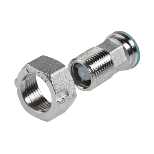Латунный полусгон VALTEC 1/2" с накидной гайкой и обратным клапаном VTr.612.N.0004 3