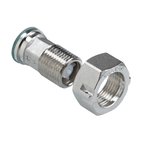 Латунный полусгон VALTEC 1/2" с накидной гайкой и обратным клапаном VTr.612.N.0004 4