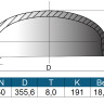 Заглушка 355,6х8 (ду350) ГОСТ 17379-2001 эллиптическая стальная 2