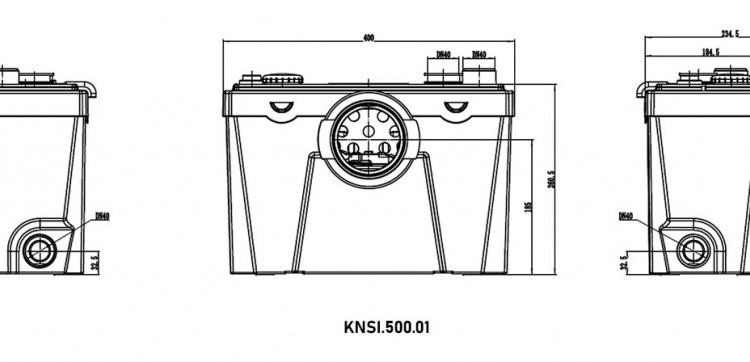 Насосная станция VALFEX VF.KNSI.500.01 DN 40x100 канализационная 2