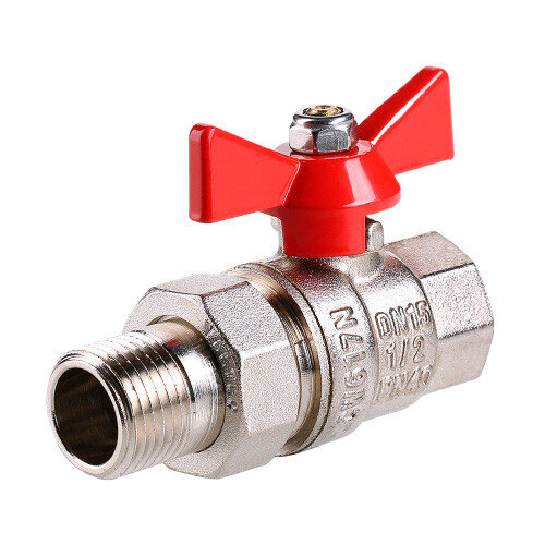 Кран шаровой VALTEC BASE 1/2" Ду15 Ру40 с полусгоном и внутренней резьбой VT.227.N.04