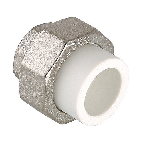 Соединение разъёмное VALTEC VTp.762 ВР 3/4" DN 25x20 PN 25 с накидной гайкой комбинированное полипропиленовое