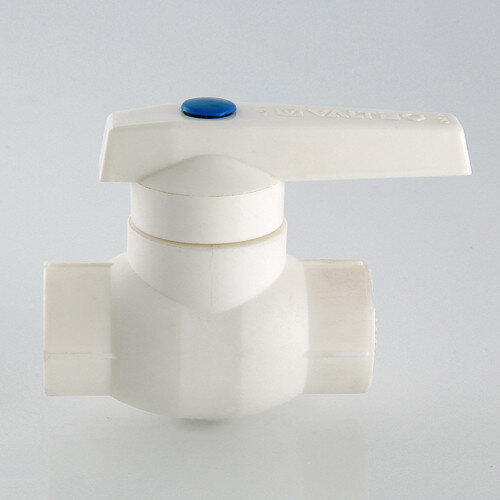 Кран шаровый VALTEC VTp.744 DN 20 PN 25 с латунной обоймой полипропиленовый