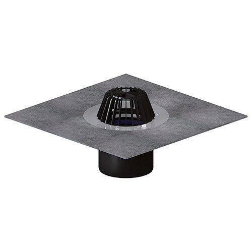 Кровельная воронка HL62H/5 DN 160 стандарт с гидроизоляционным полимербитумным полотном для плоской кровли