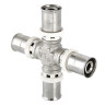 Крестовина VALTEC VTm.241 DN 20x16x20x16 PN 10 латунная никелированная 1