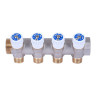 Коллектор распределительный STOUT SMB 6852 4 отвода ВР-НР 1"х1/2" DN 25 PN 10 с запорными клапанами плоское уплотнение 2
