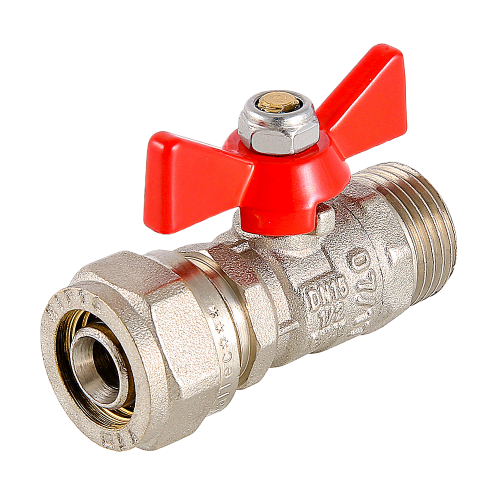 Кран шаровой VALTEC 1/2" Ду16 Ру25 с обжимным соединением и наружной резьбой VT.341.N.1604 4