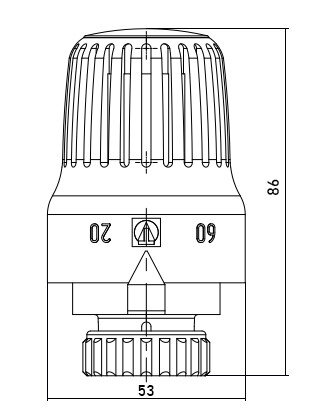 Головка термостатическая VALTEC VT.3011.0.0 М30х1,5 с выносным погружным датчиком температуры