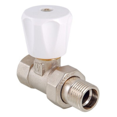Клапан радиаторный Valtec VT.008.L 1/2" DN 15 PN 10 регулирующий прямой ручной облегченный