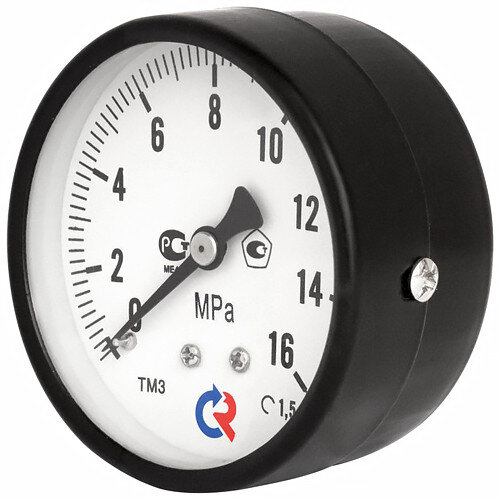 Манометр РОСМА ТМ-310Т.00 (0...2,5 МПа) Дкорп=63мм кл. 1,5 G1/4" общетехнический с повышенным кл.т. осевой 00000029040
