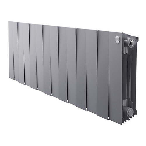Радиатор биметаллический Royal Thermo PianoForte 300 (14 секций) Silver Satin